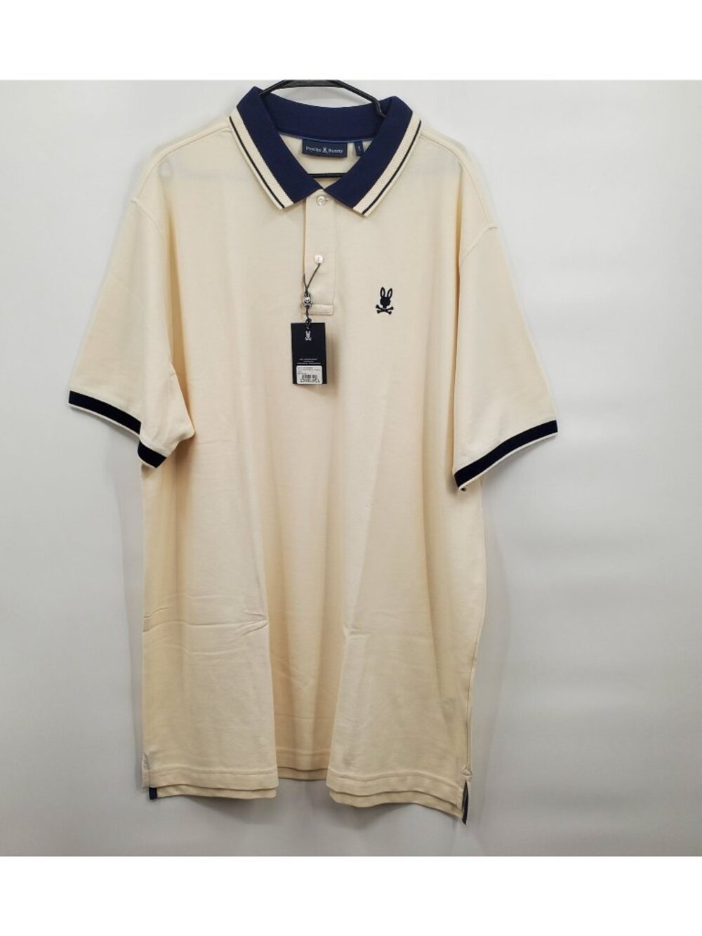 Psycho Bunny Big And Tall Indigo Textured Collar Pique Polo Men Size 2XL NWT